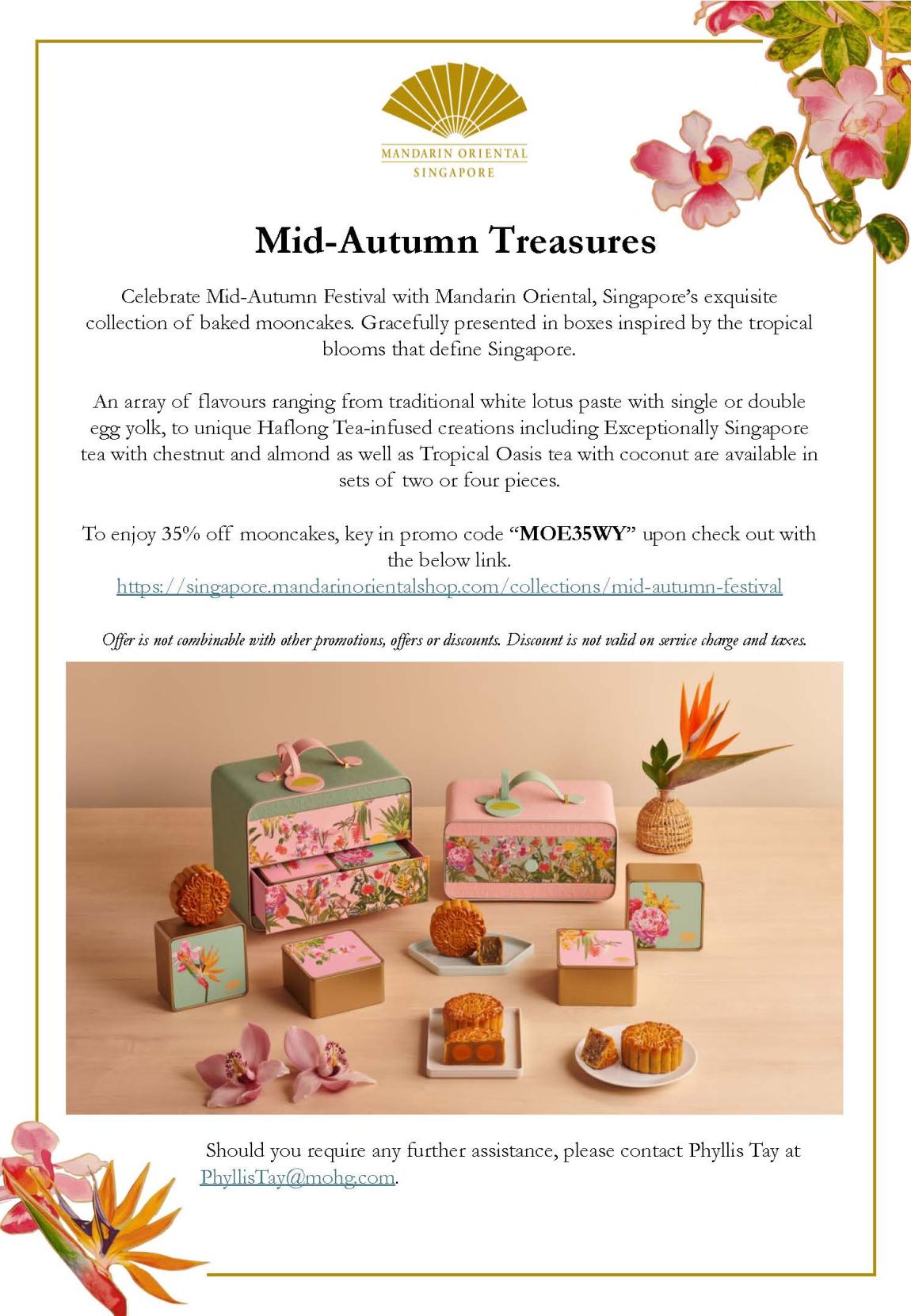 Mandarin Oriental Singapore Mooncakes Special Offer Ministry of